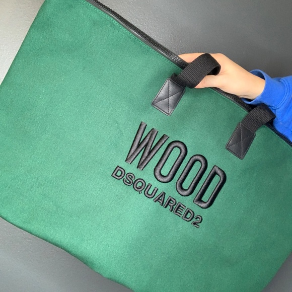 WOOD DSQUARED2 GREEN OVER NIGHT BAG - Picture 5 of 7